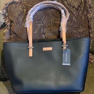 NWT NAUTICA Black “Signals” Tote